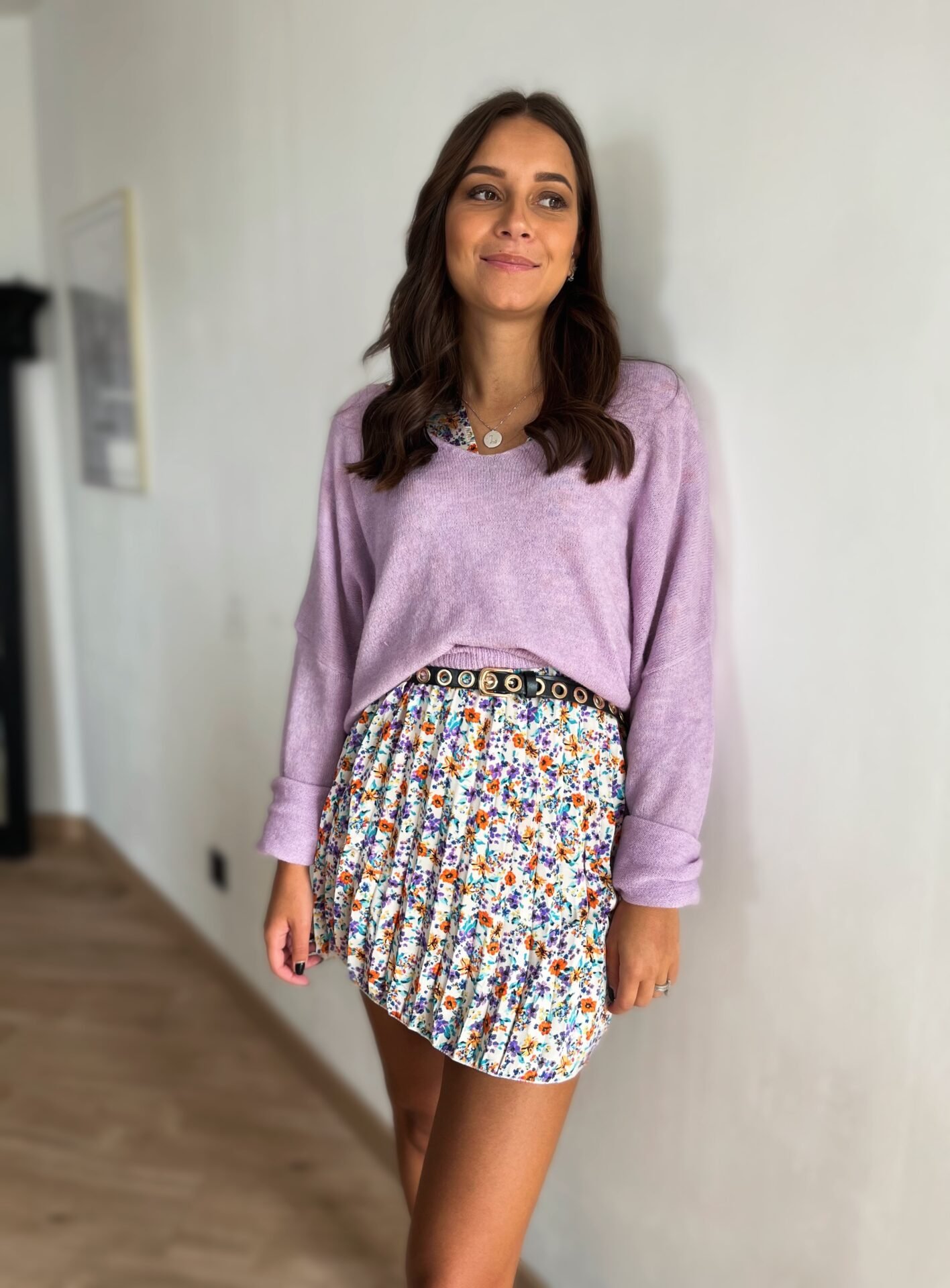 Pull fin lilas